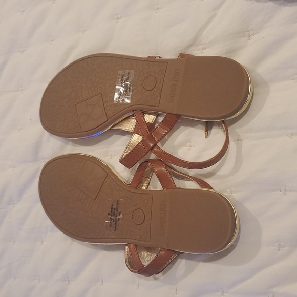 NWT Sam & Libby Hannah Cognac Tasseled Sandals - Picture 4 of 5
